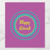 Étiquette de bouteilles Diwali (Étiquettes simples)