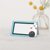 Étiquette de Bowling bleu turquoise ou Cartes de P (Dos)