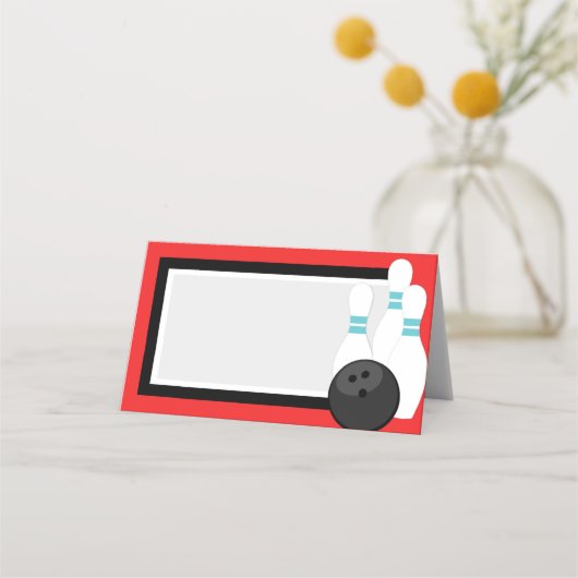Étiquette de Bowling Red Folling ou Cartes de Plac (Dos)