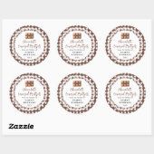 Étiquette de Bretzels Recouverts de Chocolat Faits (Feuille)