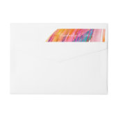 Étiquette de brosse Mariage à aquarelle brillante (Dos)