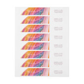 Étiquette de brosse Mariage à aquarelle brillante (Feuille)