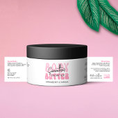 Étiquette de broyeur à beurre tendance rose rétro