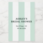 Étiquette de cabane rayée vert de mer pour enterre (Étiquettes simples)