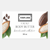 Étiquette de cacao fait maison beurre (Devant)