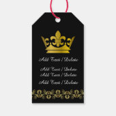 Étiquette de cadeau à monogramme élégant royal VIP (Dos)