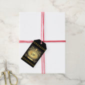 Étiquette de cadeau à monogramme élégant royal VIP (Avec de la ficelle)