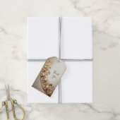 Étiquette de cadeau à motif doré orné (Avec de la ficelle)
