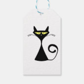 Étiquette de cadeau amusante de chat noir mignon (Dos)