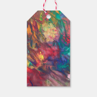 Étiquette de cadeau arc-en-ciel Tague de fête colo