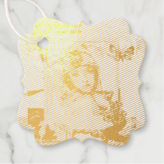 étiquette de cadeau Art déco