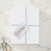 Étiquette de cadeau avec texte de félicitations fl (Avec de laficelle)