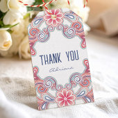 Étiquette de cadeau avec une ambiance bohème