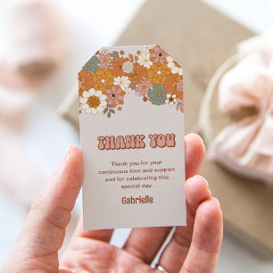 Étiquette de cadeau bébé groovy