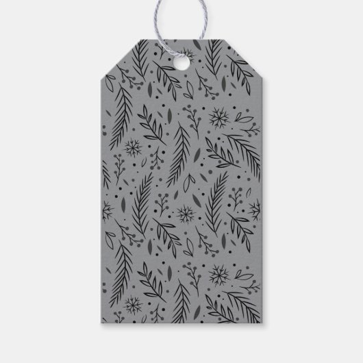 Étiquette de cadeau botanique d'hiver – Étiquette (Devant)