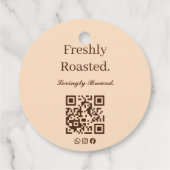 Étiquette de Cadeau Café Torréfié Frais et Infusé (Dos)