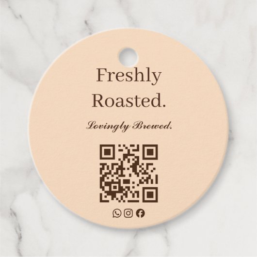 Étiquette de Cadeau Café Torréfié Frais et Infusé (Devant)