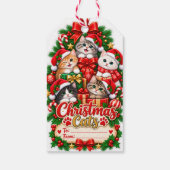 Étiquette de cadeau Chats de Noël (Dos)