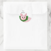 Étiquette de cadeau cochon de fête (Sac)