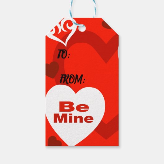Étiquette de cadeau Cœurs de la Saint-Valentin (Devant)