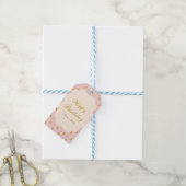 Étiquette de cadeau Cœurs dorés et filles chic ros (Avec de laficelle)
