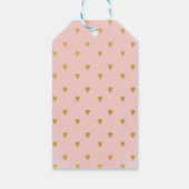 Étiquette de cadeau Cœurs dorés et filles chic ros (Dos)