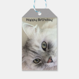 Étiquette de cadeau d'amoureux des chats de joyeu