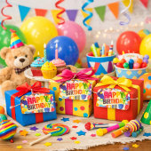 Étiquette de cadeau d'anniversaire 