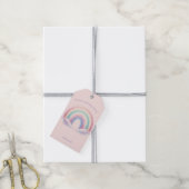 Étiquette de cadeau d'anniversaire arc-en-ciel pas (Avec de la ficelle)