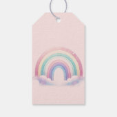 Étiquette de cadeau d'anniversaire arc-en-ciel pas (Dos)