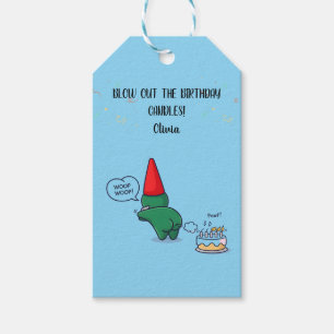 Étiquette de cadeau d'anniversaire de gnome drôle