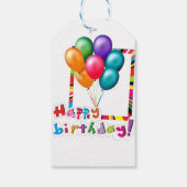 Étiquette de cadeau d'anniversaire joyeux (Dos)