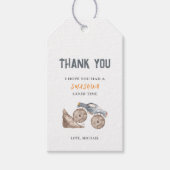 Étiquette de cadeau d'anniversaire pour camions Bl (Devant)