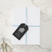 Étiquette de cadeau d'anniversaire tranche de gâte (Avec de laficelle)