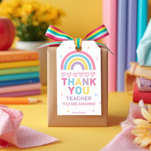 Étiquette de cadeau d'appréciation de professeur a