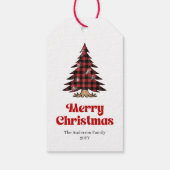 Étiquette de cadeau d'arbre de buffle fantaisiste (Dos)