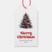 Étiquette de cadeau d'arbre de buffle moderne modi (Dos)