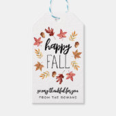 Étiquette de cadeau d'automne heureux (Devant)