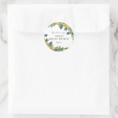 Étiquette de cadeau de babille de mariage Main Squ (Sac)