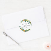 Étiquette de cadeau de babille de mariage Main Squ (Enveloppe)