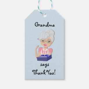 Étiquette de cadeau de baby shower de grand-mère