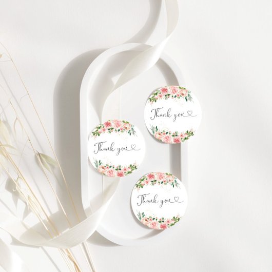 Étiquette de cadeau de Baby Shower de mariage Rose