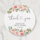 Étiquette de cadeau de Baby Shower de mariage Rose (Devant)