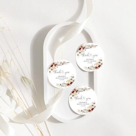 Étiquette de cadeau de Baby Shower de Mariée Fleur