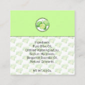 Étiquette de Cadeau de Bain & Corps Maison Citron  (Dos)