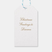 Étiquette de Cadeau de Biscuit de Noël (Dos)