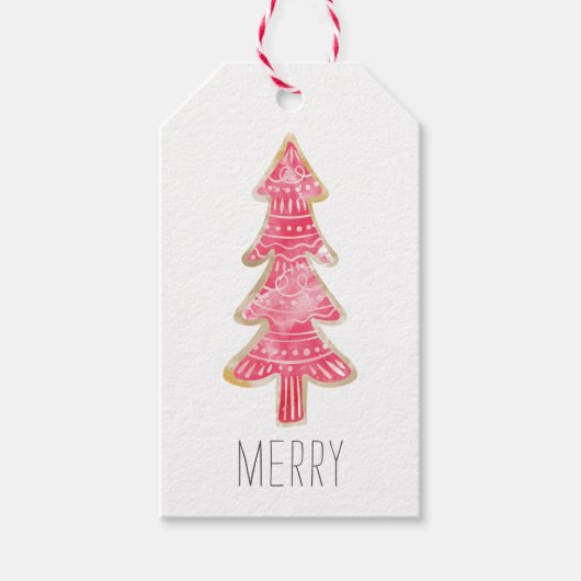 Étiquette de cadeau de biscuit de Noël (Devant)