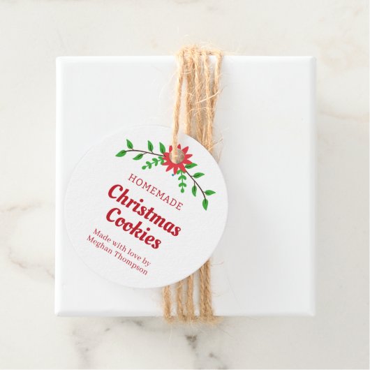 Étiquette de cadeau de biscuits faits maison pour  (En situation)