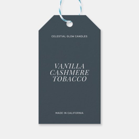 Étiquette de cadeau de bougie moderne simple (Devant)