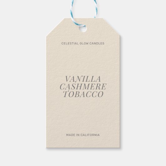 Étiquette de cadeau de bougie moderne simple (Devant)